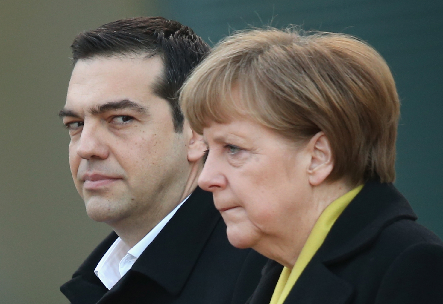 Prim-ministrul grec, Alexis Tsipras, și Cancelarul german, Angela Merkel