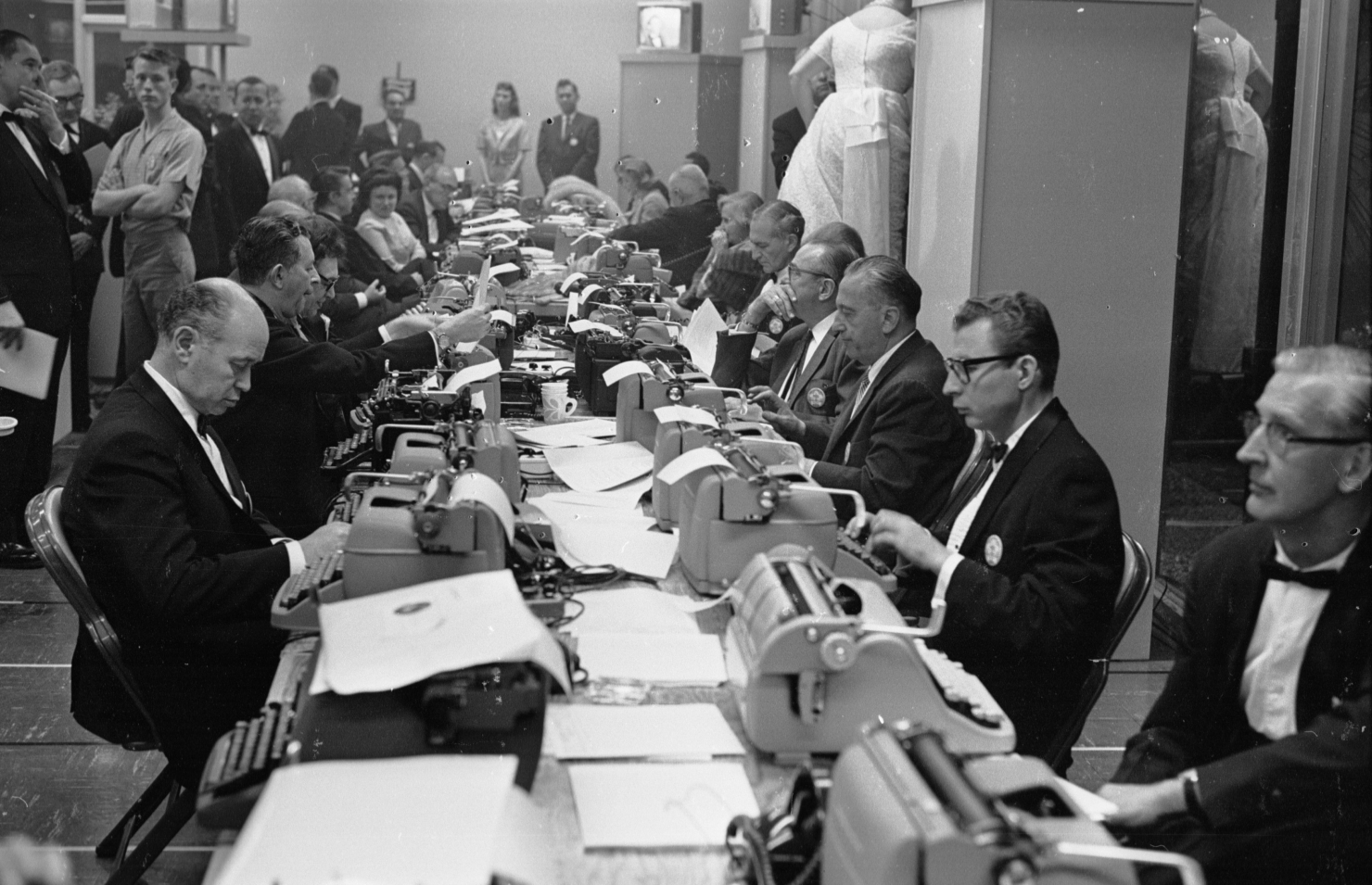 Press room în 1962