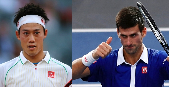 Novak Djoković și Kei Nishikori