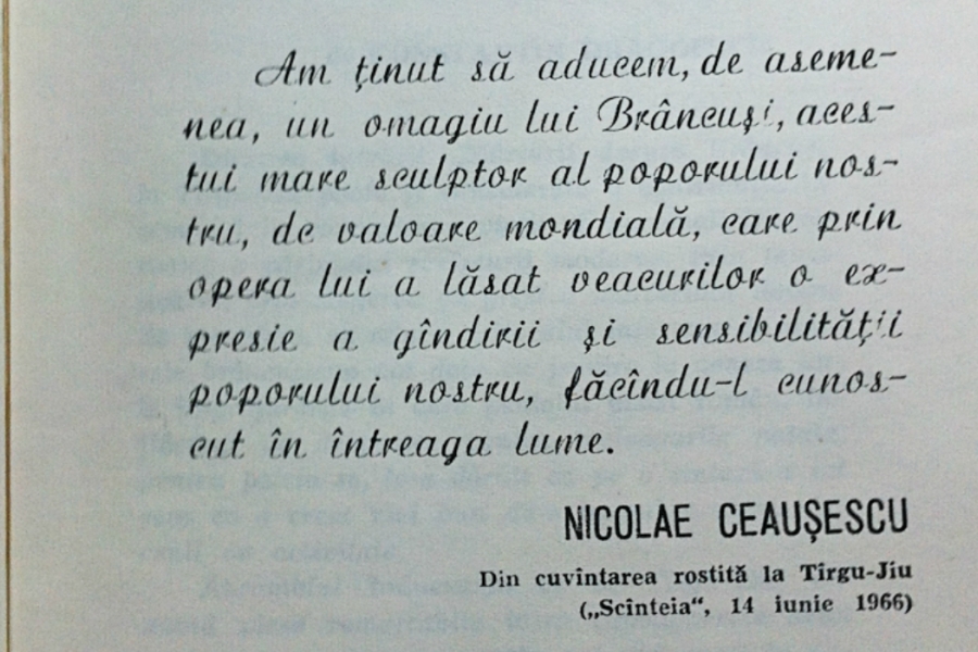 Ceaușescu despre Brâncuși