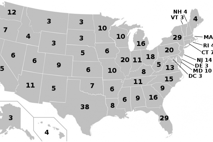 Harta electori SUA