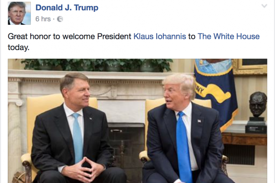 Donald Trump laudă vizita lui Klaus Iohannis la Casa Albă