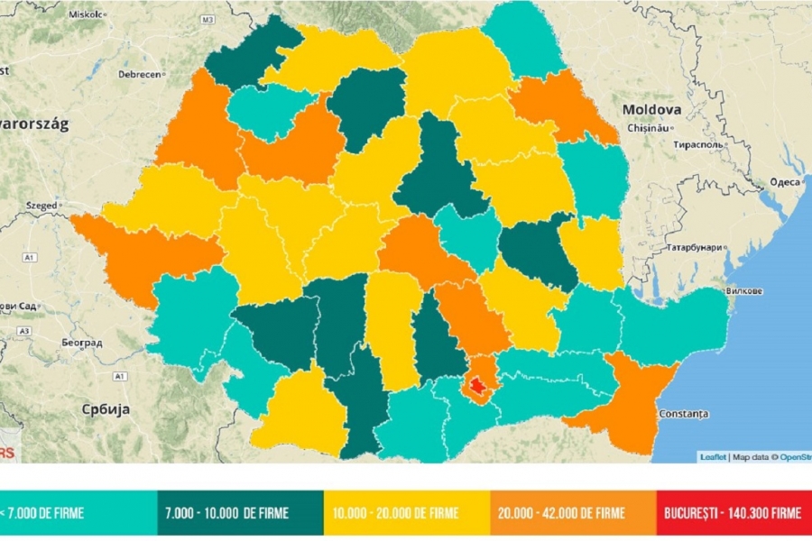 harta bucuresti firme Harta interactivă a antreprenoriatului din România: top firme, top 