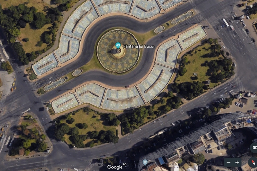Unirii, Google Earth
