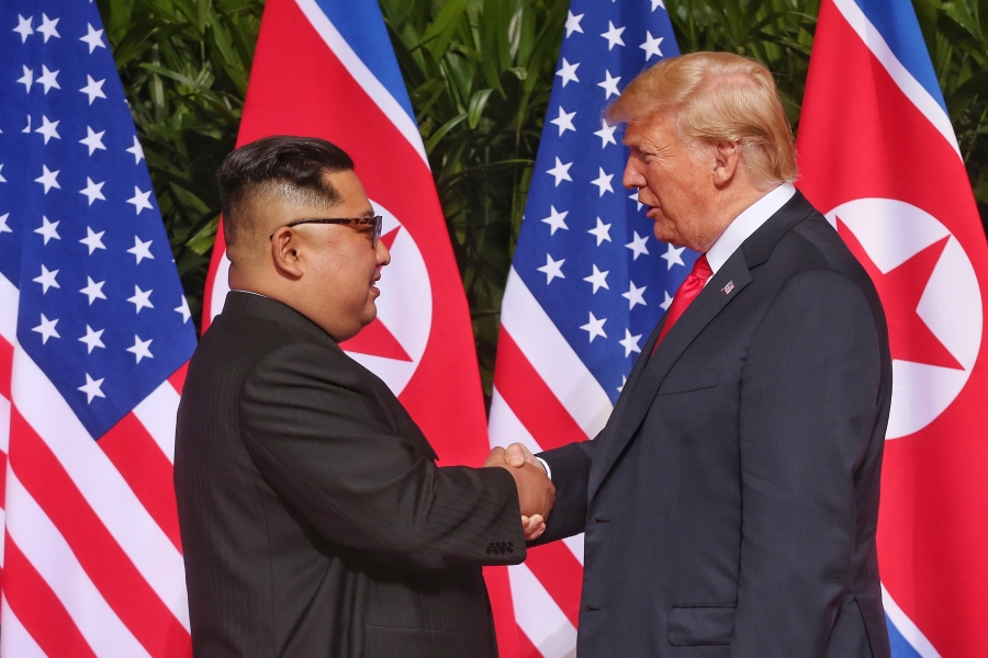 Donald Trump și Kim Jong-un - față în față