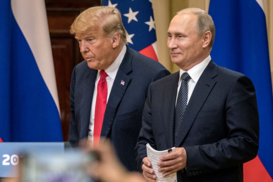 Donald Trump și Vladimir Putin la Helsinki