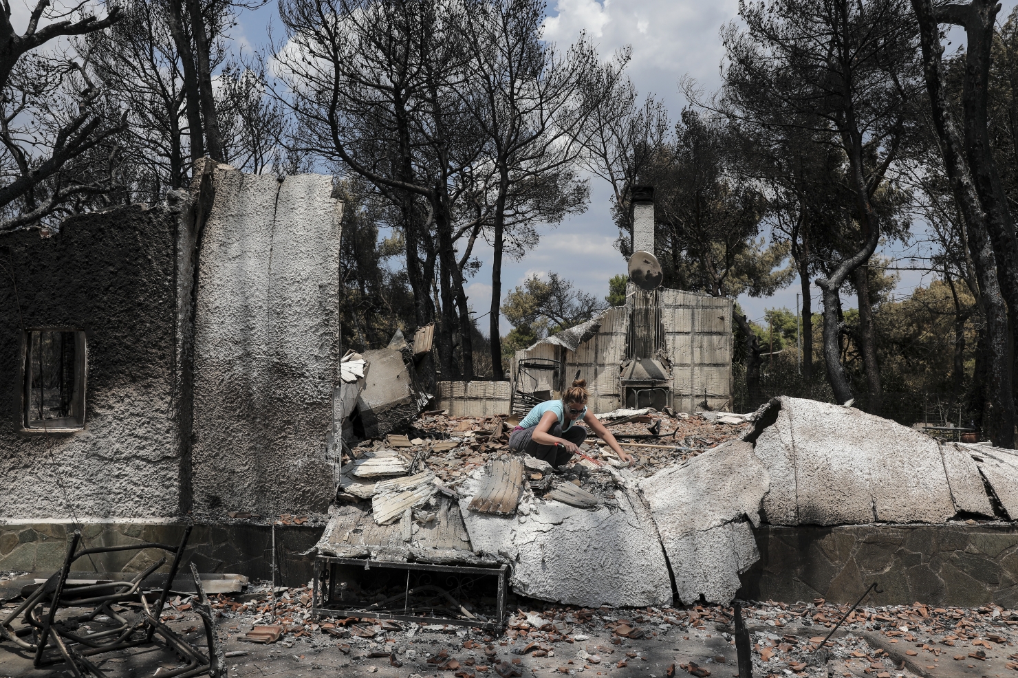 Grecia - noi imagini ale dezastrului provocat de incendiu