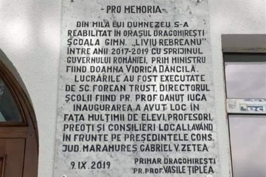 Placă omagială Dragomirești