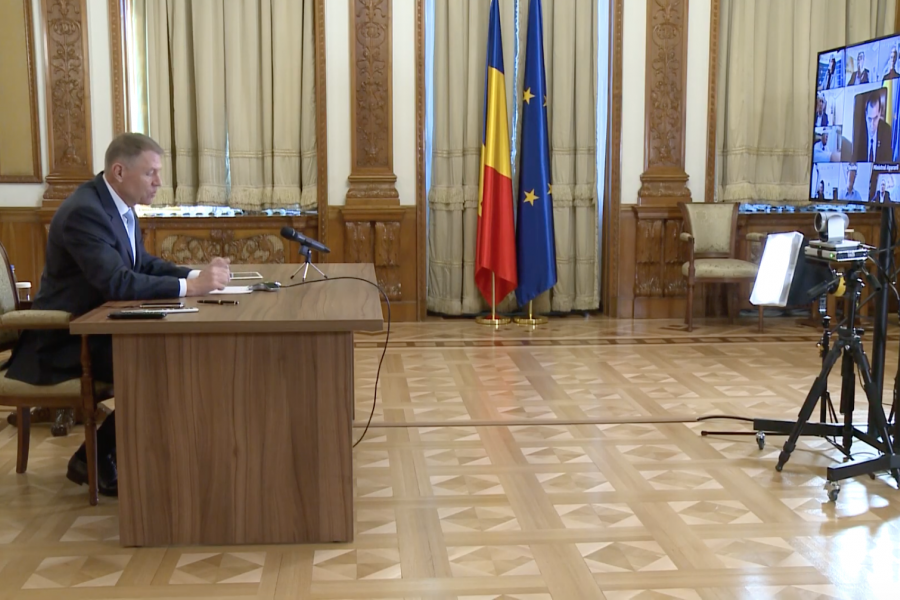 Videoconferință - Președintele Iohannis a condus comitetul anti COVID 19