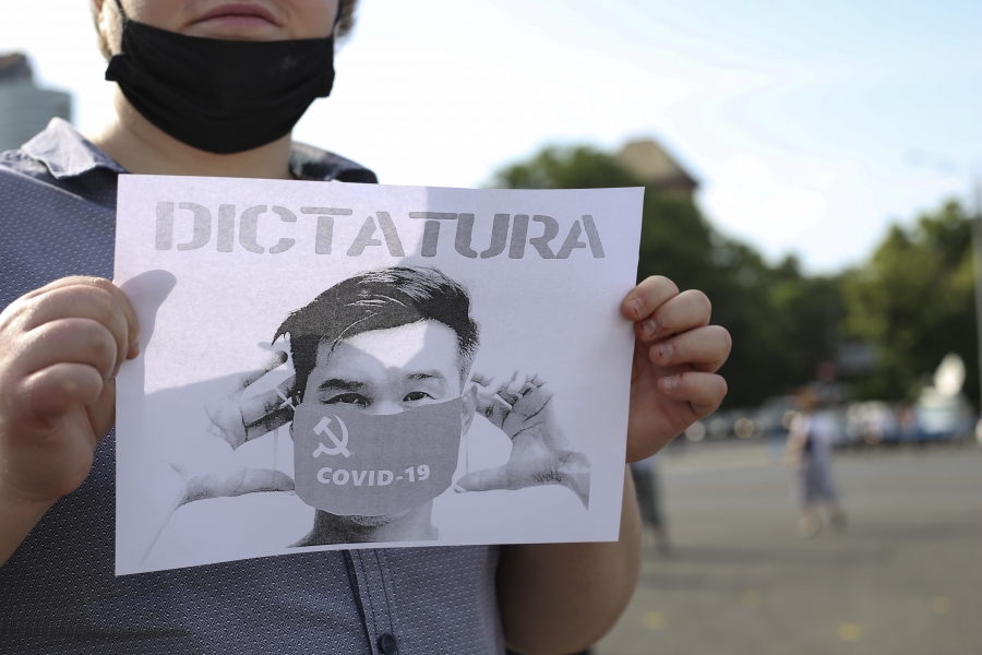 Protest conspirationist la București