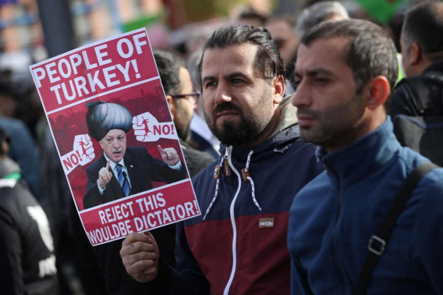 Protest anti-Erdogan