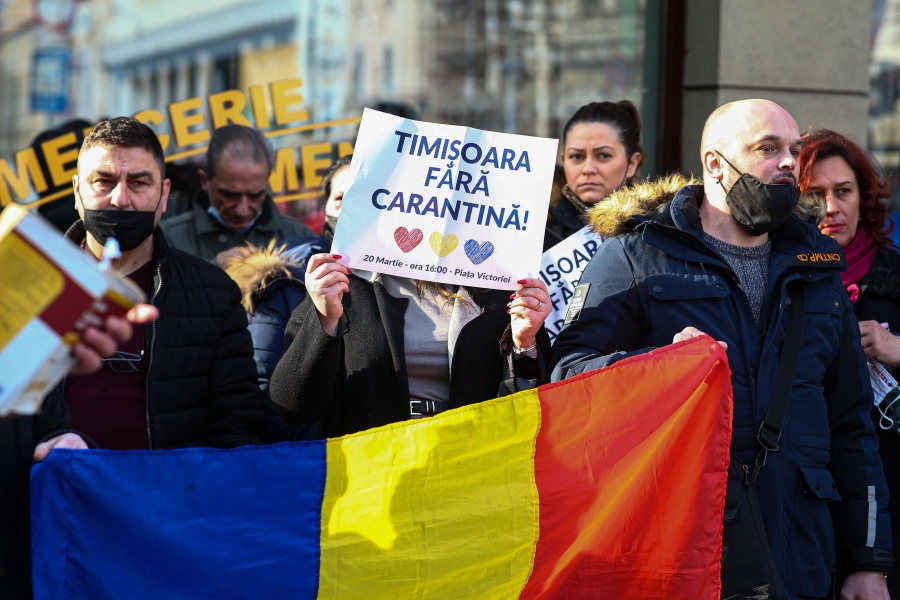 Protest anti-carantină Timișoara