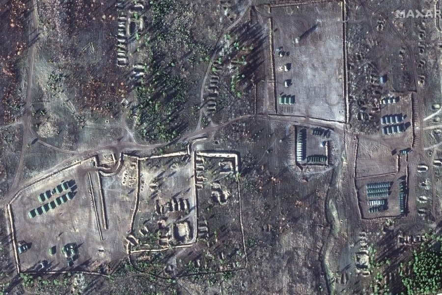 Trupe rusesti - imagine din satelit