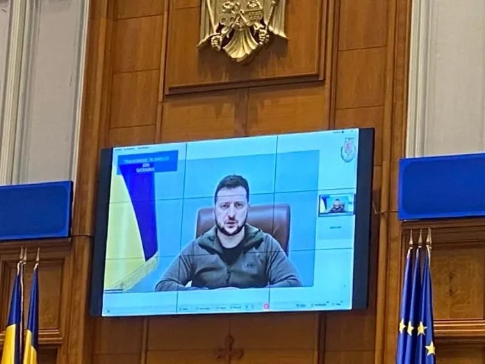Zelenski în Parlamentul României