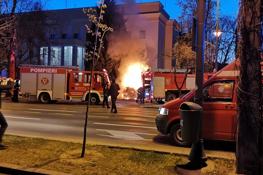 incendiu la Ambasada Rusiei