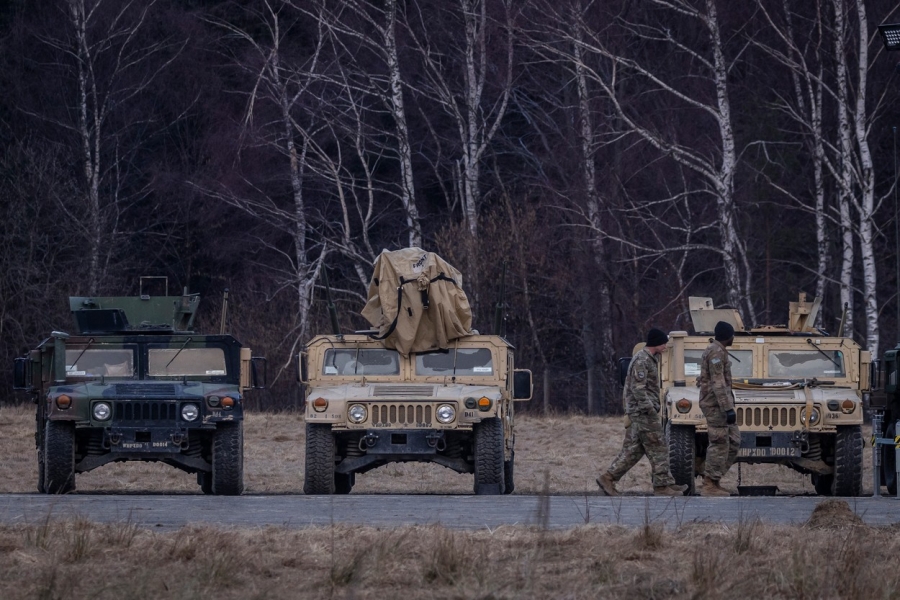 Soldați NATO la granița Poloniei cu Ucraina - Foto: AFP/ Profimedia