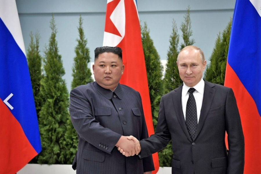Vladimir Putin și Kim Jong un