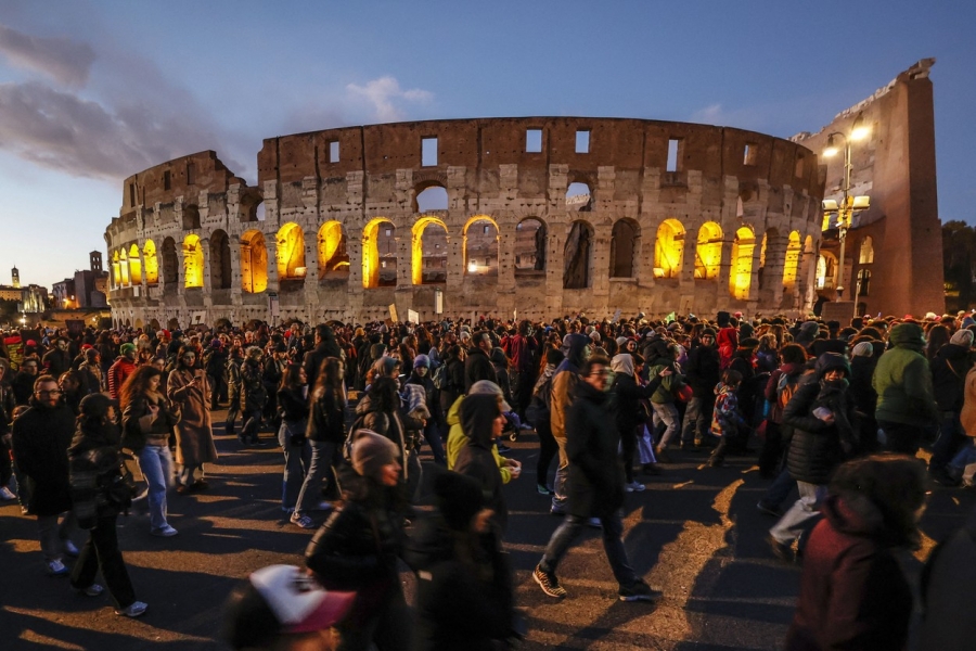 protest la Roma