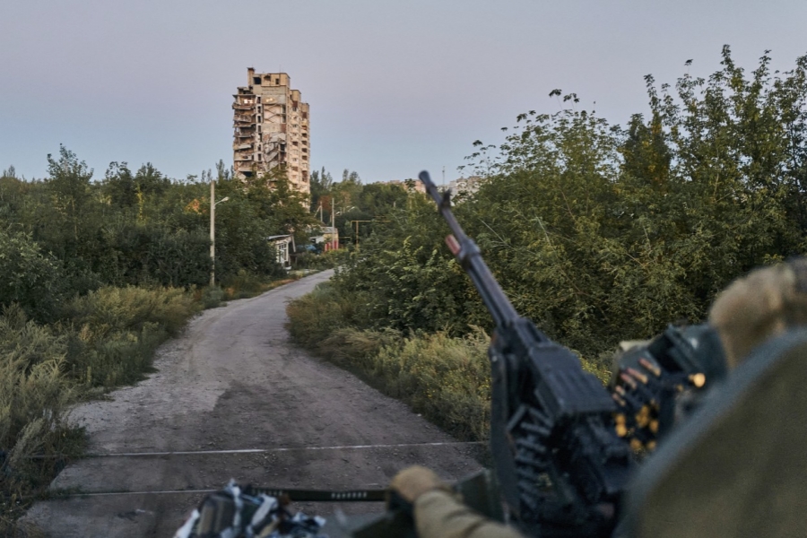 Soldat ucrainian apărând Avdiivka