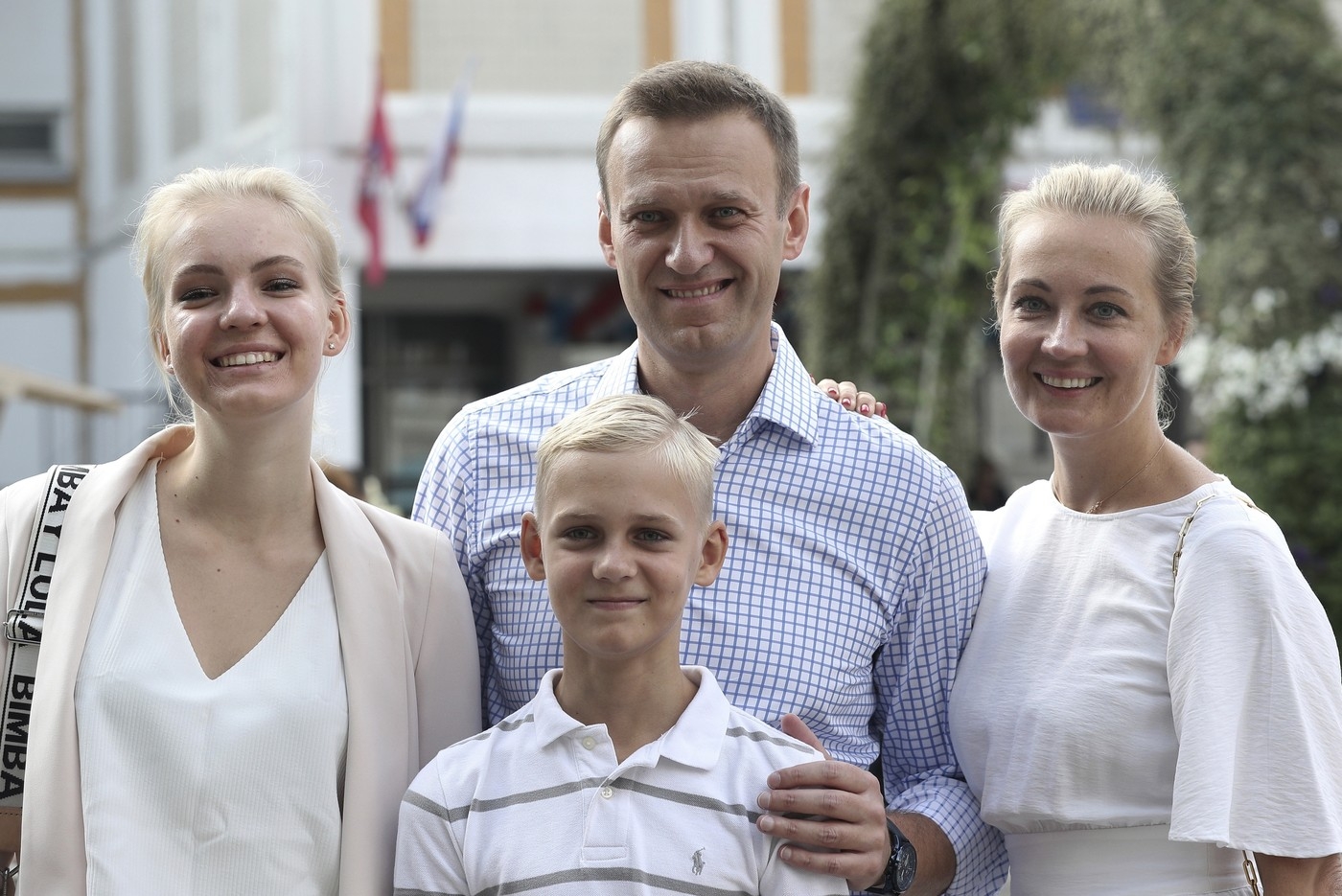 Alexei Navalnîi împreună cu familia în anul 2019