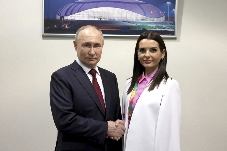 Bașcana din Găgăuzia, Evghenia Guţul, s-a întâlnit cu Putin. Foto: Mikhail Metzel/Kremlin Pool / Zuma Press / Profimedia