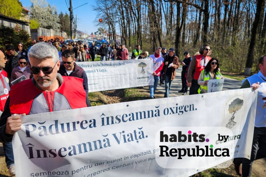 Imagine de la marșul pentru pentru Aer Curat, Păduri, Sănătate și Viitor din 23 martie. Foto: Alex Găvan