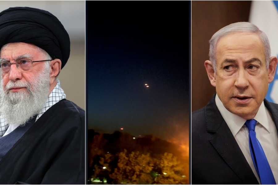 Colaj Foto cu atacul Israelului asupra Iranului și cei doi lideri, cel al Israelului și al Iranului. Sursă: Profimedia Images & X