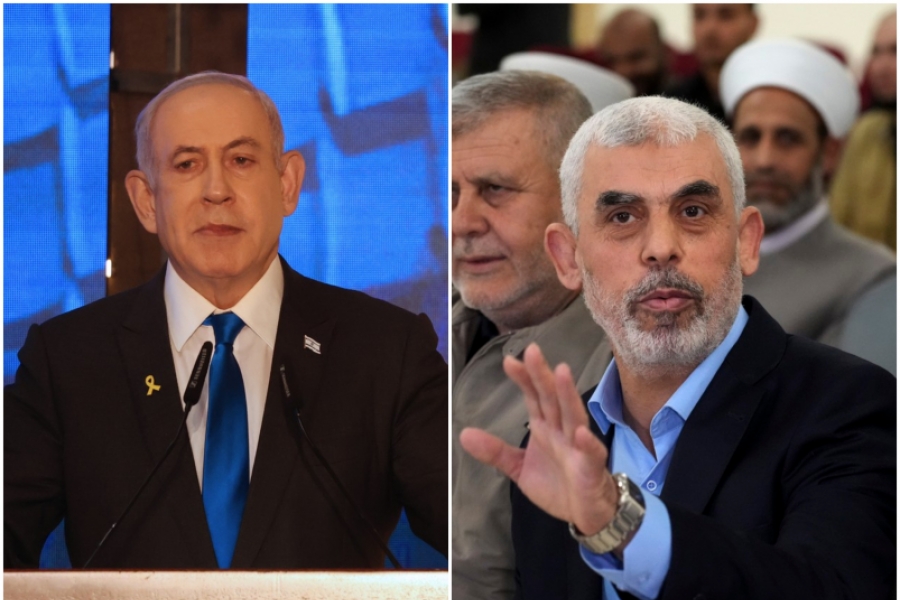 Sinwar și Netanyahu. Colaj foto: Profimedia Images