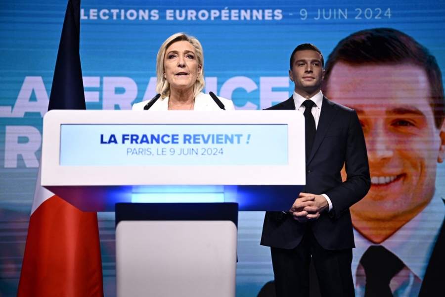 Imagine cu Marine Le Pen. Foto: LIONEL URMAN / imago stock&people / Profimedia
