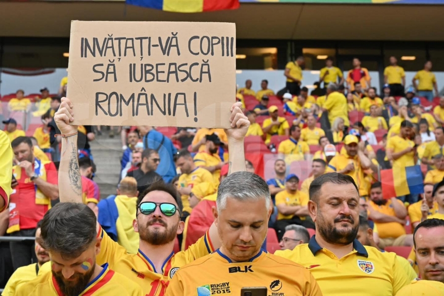 Imagine de la meciul România - Belgia