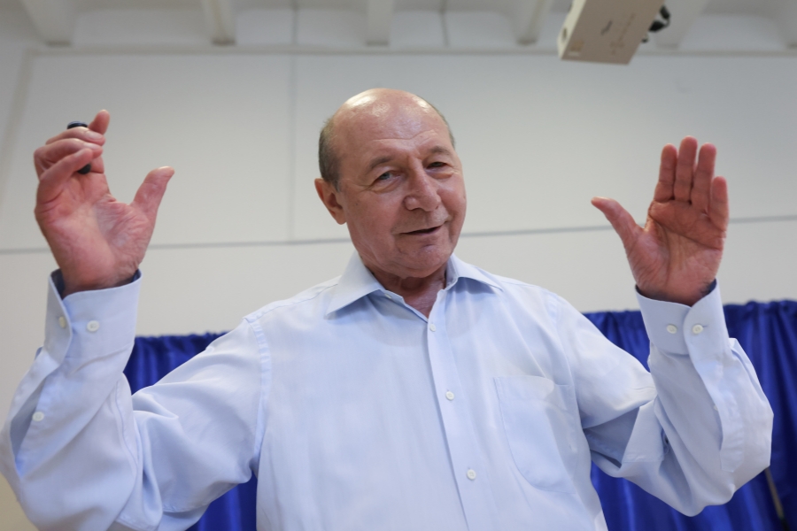 Imagine publică cu presedintele Traian Băsescu. Foto: Inquam Photos / George Calin