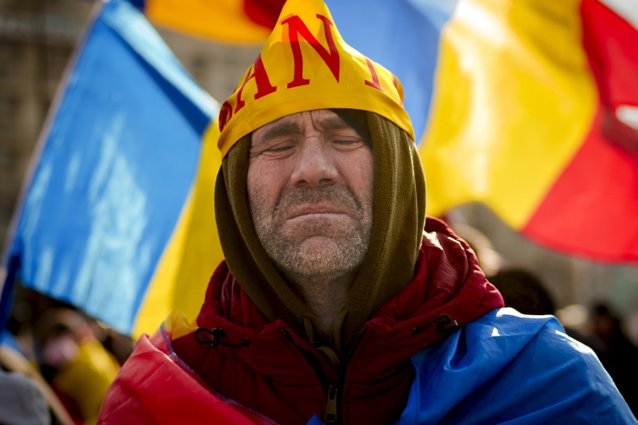 protest Călin Georgescu