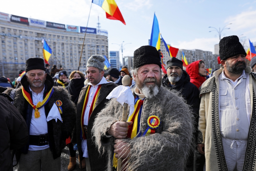 Daci - protest călin georgescu