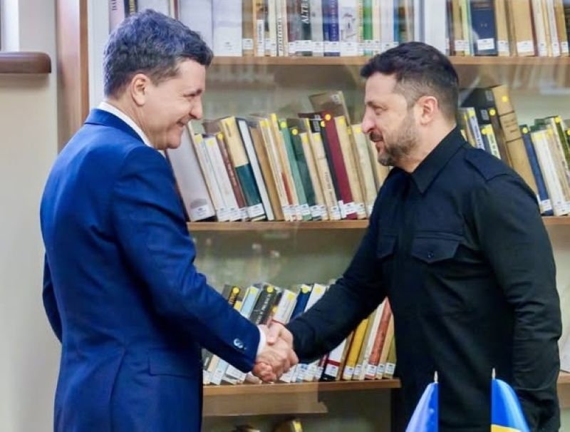 Nicusor Dan si Volodimir Zelenski