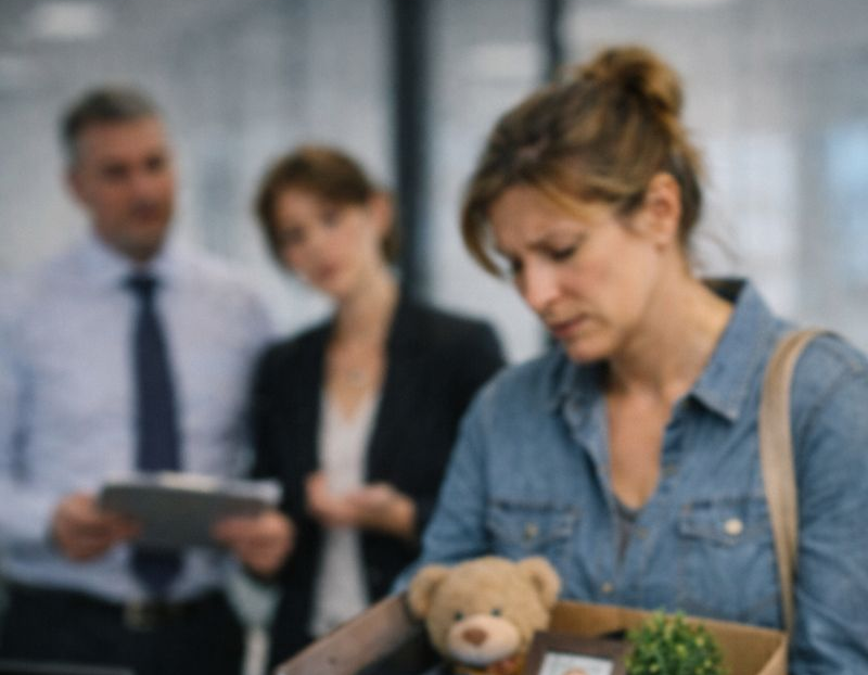 femeie parasind locul de munca - imagine generata AI