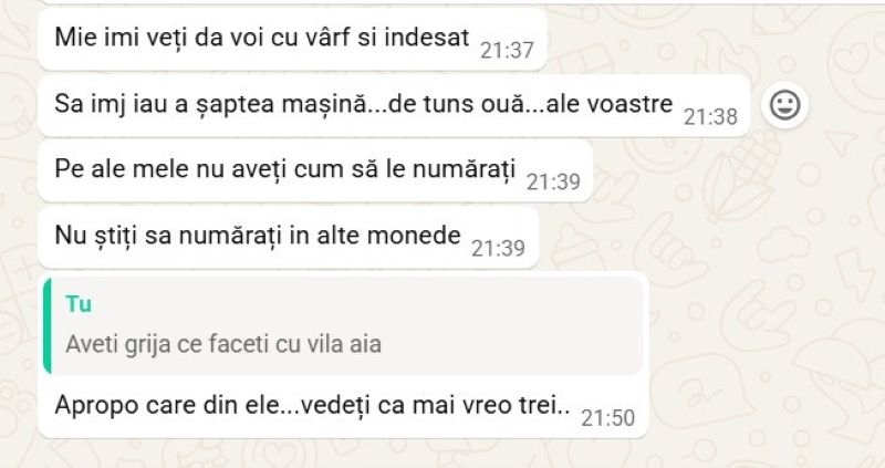 mesaj primit de ziaristul Gabriel Gachi