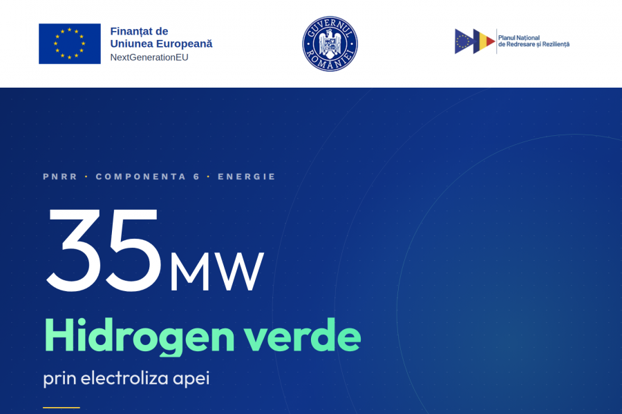 Anunț privind finalizarea proiectului  “Extindere capacitate producție hidrogen verde prin construire instalație de 6kNm3h hidrogen prin electroliza apei, utilități și organizare de șantier”