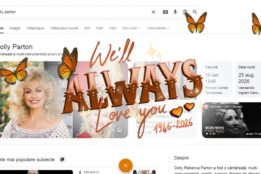 Dolly Parton a murit. Tribut Google