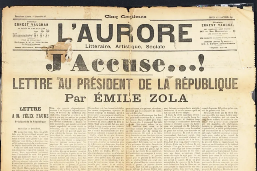 Scrisoarea lui Emile Zola